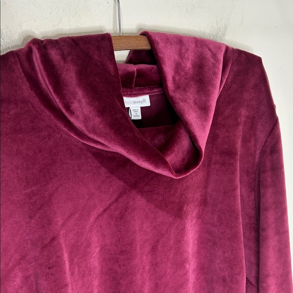 NWT J. JILL PUREJILL Crushed Velour Cowl Neck Tunic Top Size 2X - Picture 13 of 14